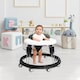 image 2 of Alivio Foldable Baby Walker with 9-Height Adjustment & 360° Safety (Black & White)