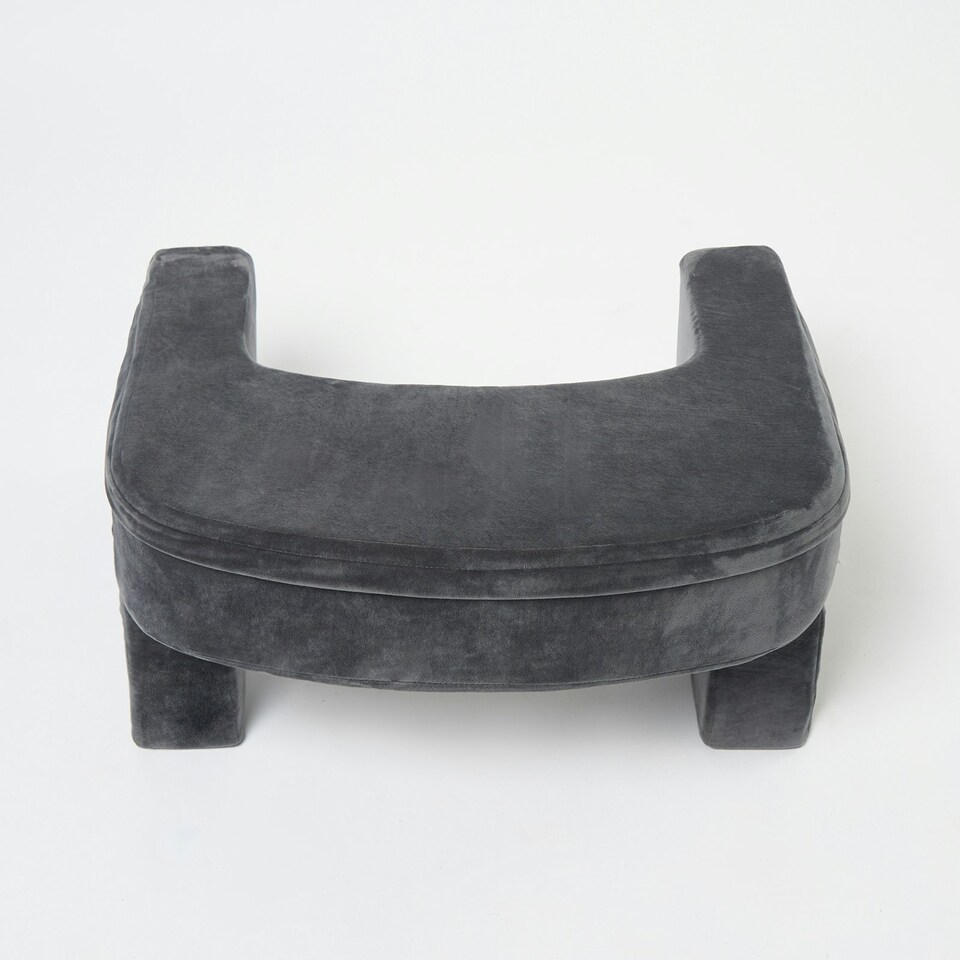 image 1 of OHS Soft Comfy Armrest Reading Laptop Gaming Bed Desk Lap Pillow With Storage Pockets Grey | 65 x 56 x 34cm