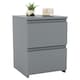image 8 of Vida Designs Denver 2 Drawer Bedside Chest Cabinet Table Nightstand, Grey