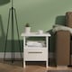 image 2 of Trent Bottom Drawer Lamp Table in Grey Matt & White (Ready Assembled) | Grey | Grey Matt & White