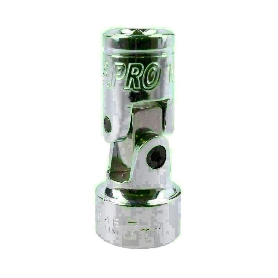 image 1 of 17mm Universal Joint Metric Socket 3/8" Drive 12 Point Flexible Wobble Knuckle