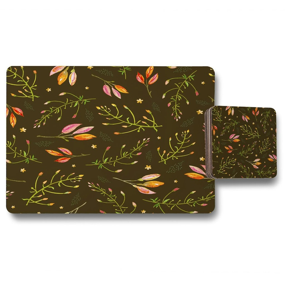 Green Branches (Placemat & Coaster Set)