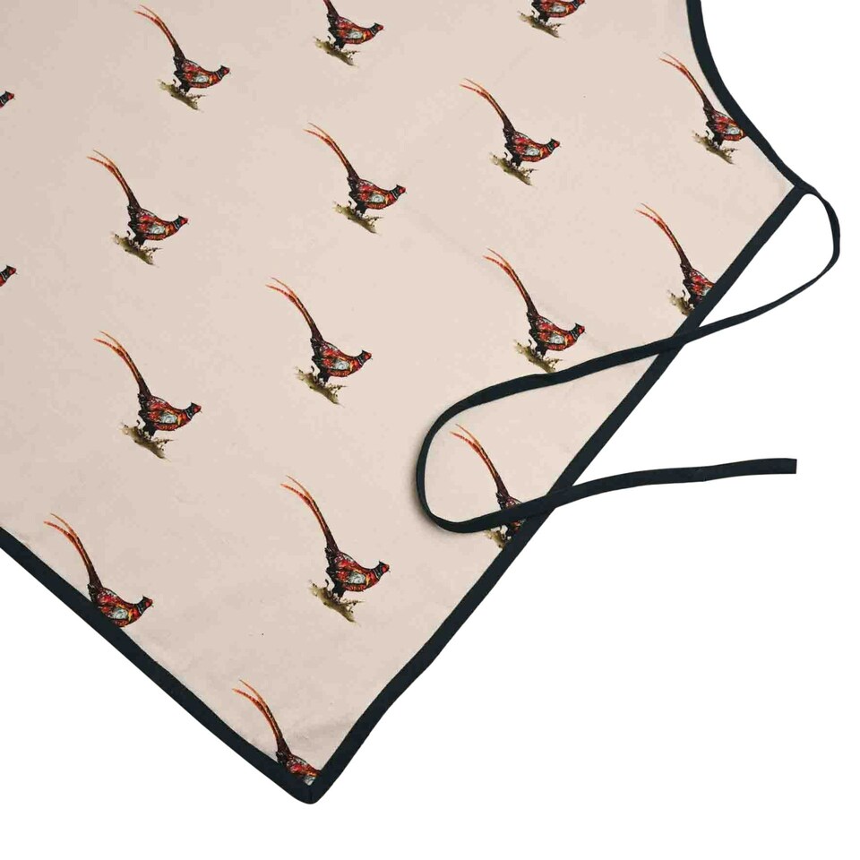image 1 of Meg Hawkins Cotton Apron - Pheasant White