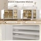 image 4 of HOMCOM Industrial Kitchen Sideboard with Open Shelf & 2 Cabinets, White | White