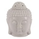image 1 of Something Different Buddha Head Oil Burner - Grey - 10cm x 11cm x 10cm