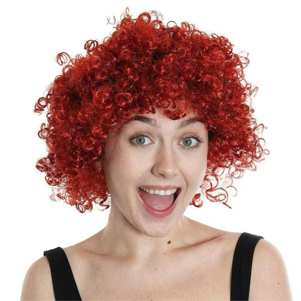 image 1 of Adult Ginger Afro Wig – Bright Curly Fancy Dress Hairpiece N/A | One Size