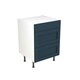 image 1 of 3 Drawer Base Unit 600mm w/ Shaker Cabinet Door - Ultra Matt Indigo Blue Blue | Ultra Matt Indigo Blue