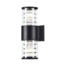 Bronx Wall Lamp Black, 2 Light IP54, E27