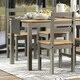 image 1 of Core Products Linea Pair of Grey Ladder Back Chairs H90.5cm x W40.5cm x D47cm Grey