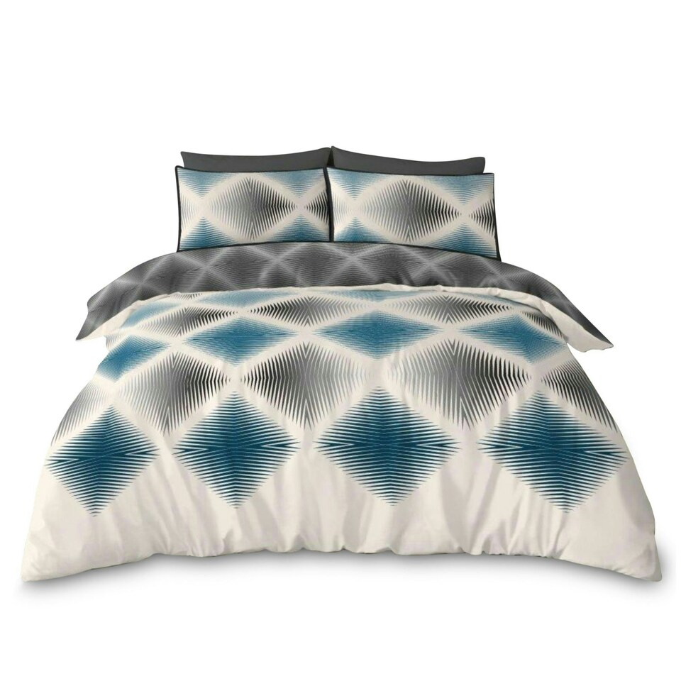image 1 of VELVETIO Rama Complete Duvet Cover Set with Fitted Sheet Soft Printed Bedding Bedset Multi | Single
