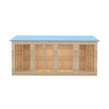 Mayfield 16 x 8 Summerhouse - Wood - L239 x W476 x H229 cm | Brown