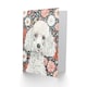 image 2 of Greeting Card Quirky Poodle Dog Lover Floral Pet Portrait Birthday