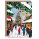 image 3 of Festive Holiday Market Decorated Tree Blank For Him Or Her Art Xmas Festive Christmas Card
