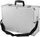 image 3 of Lockable Tool Storage Case Aluminium Carry Handle Shoulder Strap Organiser Box | Silver