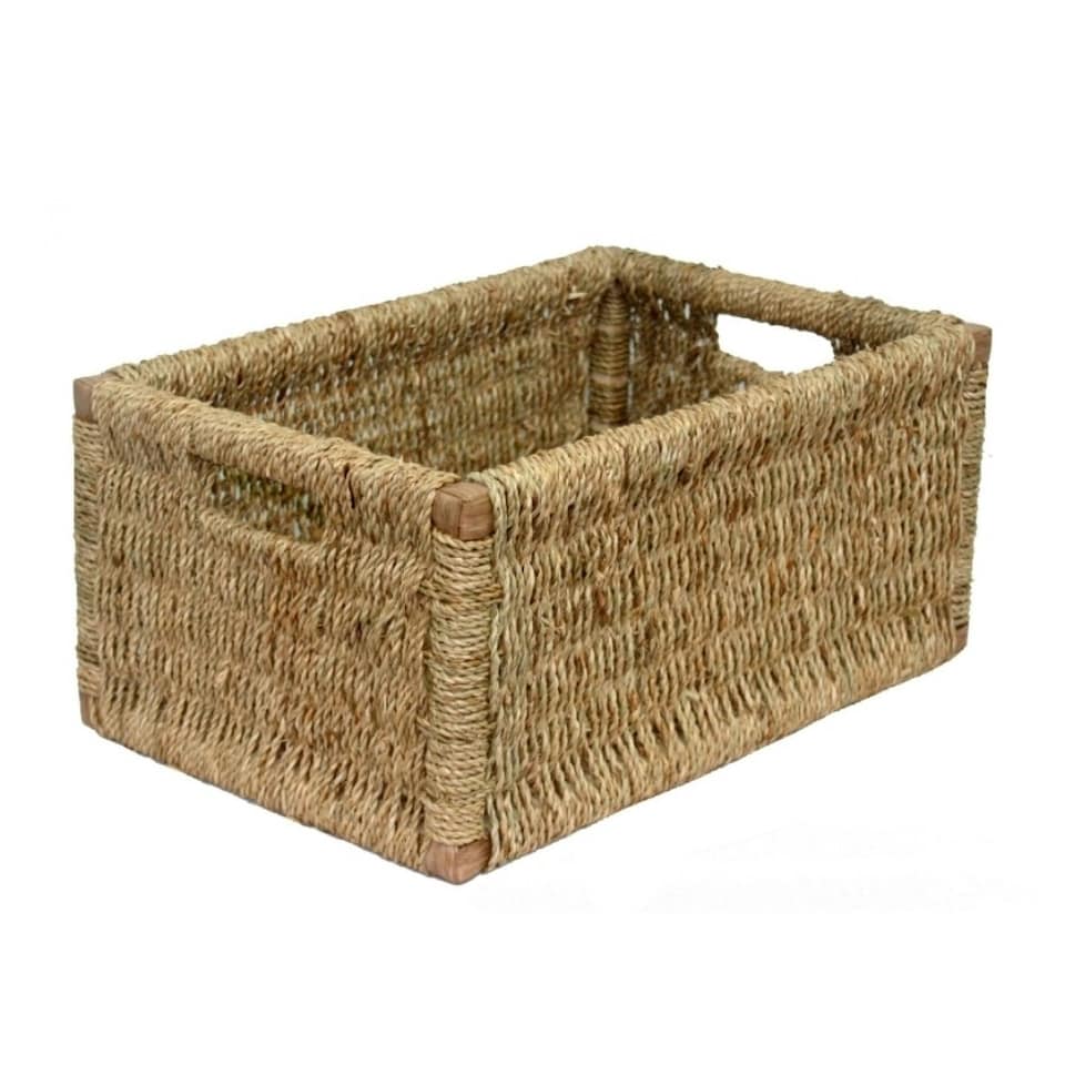 image 1 of Extra Large Seagrass Storage Basket | Green | Green