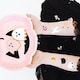 image 2 of Halloween Pink, Gold & Black Temporary Tattoo Sticker Sheet