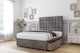 image 4 of Sloomy Alabama Slate Naples Divan Bed Base No Drawers With 54 Inch Floor Standing Headboard | Grey | Slate | Single | 1