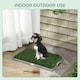 image 6 of PawHut Dog Toilet with 2 Packs Artificial Grass Pads, 67 x 41cm, Green
