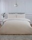 image 1 of Luxury Waffle Teddy Polyester Fleece Duvet Cover Set with Pillowcase | Brown | Natural | Double