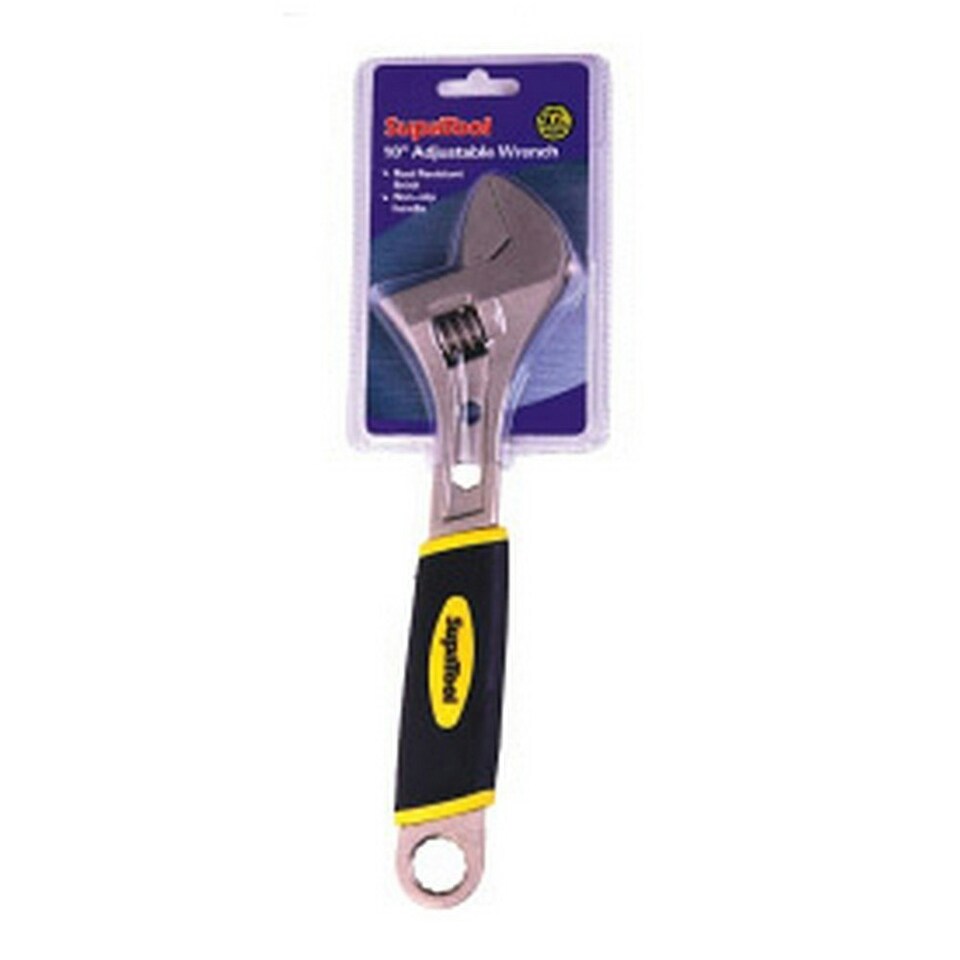 SupaTool Adjustable Wrench with Power Grip - Silver - 250mm