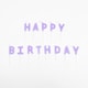 image 2 of Pastel Lilac Happy Birthday Pick Candles Multi