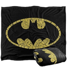 Batman Script Graphic Logo Blanket - Multicoloured - One Size | Multi