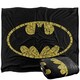 image 1 of Batman Script Graphic Logo Blanket - Multicoloured - One Size | Multi