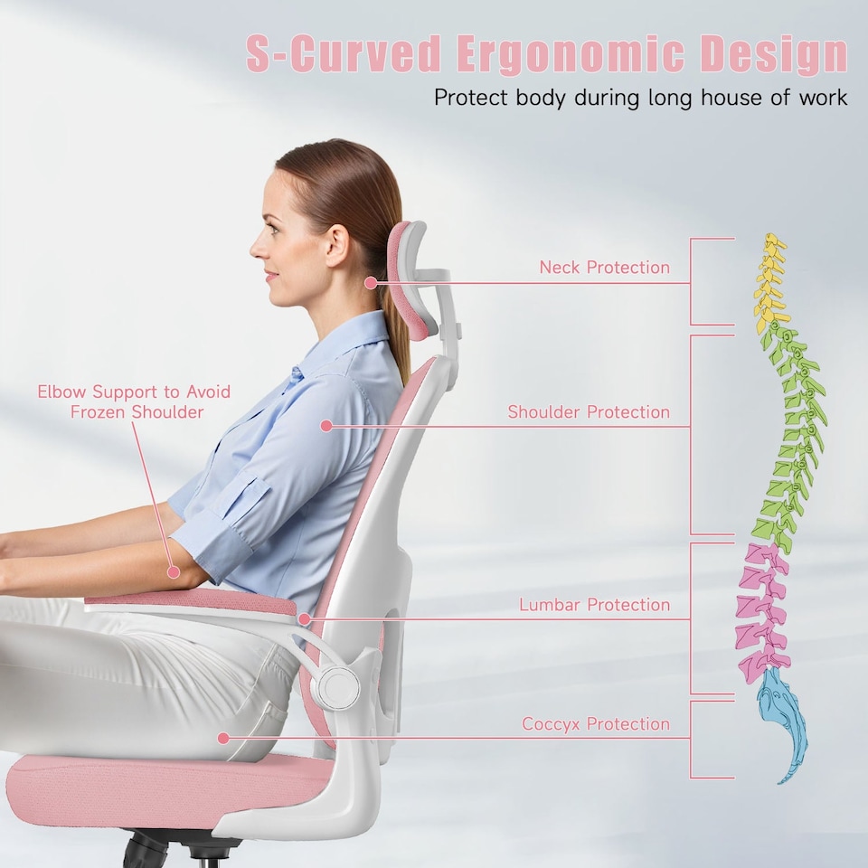 image 1 of Rattantree Ergonomic Office Chair With Headrest & Lumbar Support