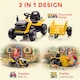 image 4 of AIYAPLAY Ride on Tractor with Trailer, 12V Electric Vehicle with Remote Control, Ride on Car for Kids with Music, Shifter, Start-Up Sound for Ages 3-8 Years | Yellow