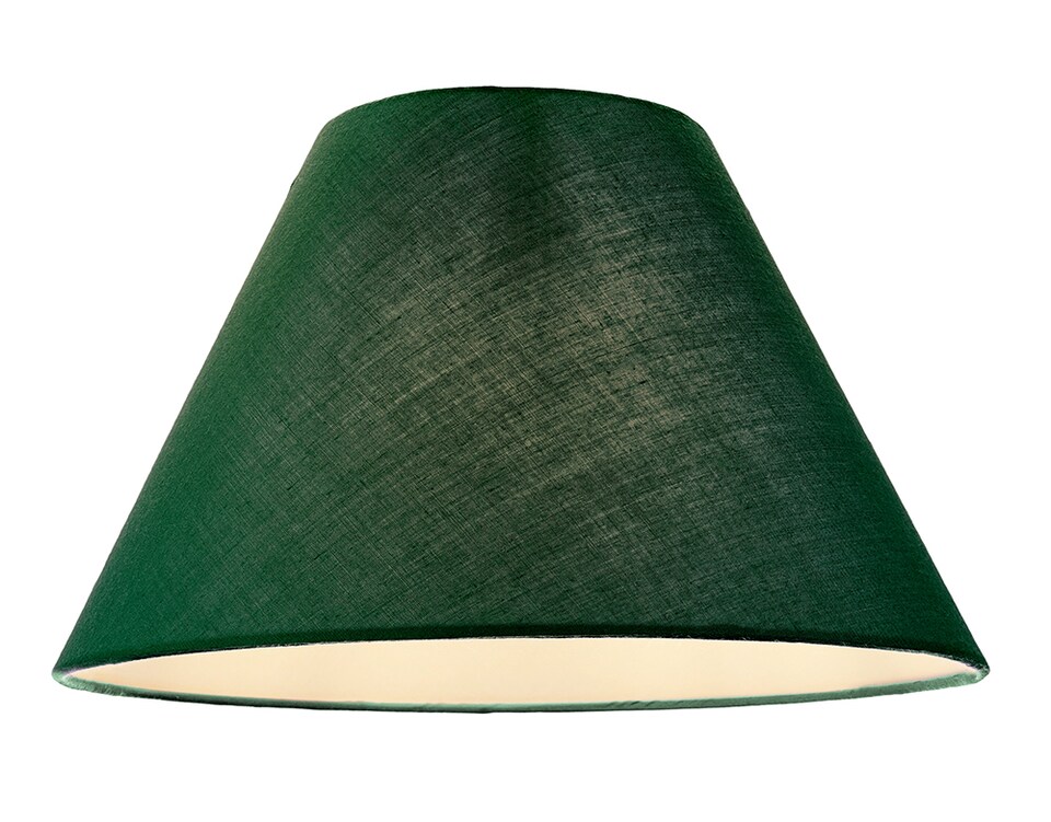 image 1 of 12 Inch Forest Green Cotton Coolie Lampshade Suitable for Table Lamp or Pendant | Green