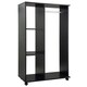 image 1 of HOMCOM Rolling Open Wardrobe Hanging Rail Storage Shelves