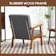 image 7 of HOMCOM Boucle Accent Chair Armchair W/ Wide Seat for Living Room Bedroom, Grey