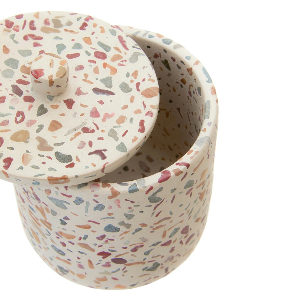 image 1 of Gozo Concrete Terrazzo Cotton Jar