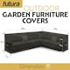 image 2 of Futura V Shape 260x210x80cm Waterproof Garden Furniture Cover 420D Black | 260x210x80cm