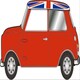 image 2 of Oxford Diecast Classic Mini Tartan Red / Union Flag