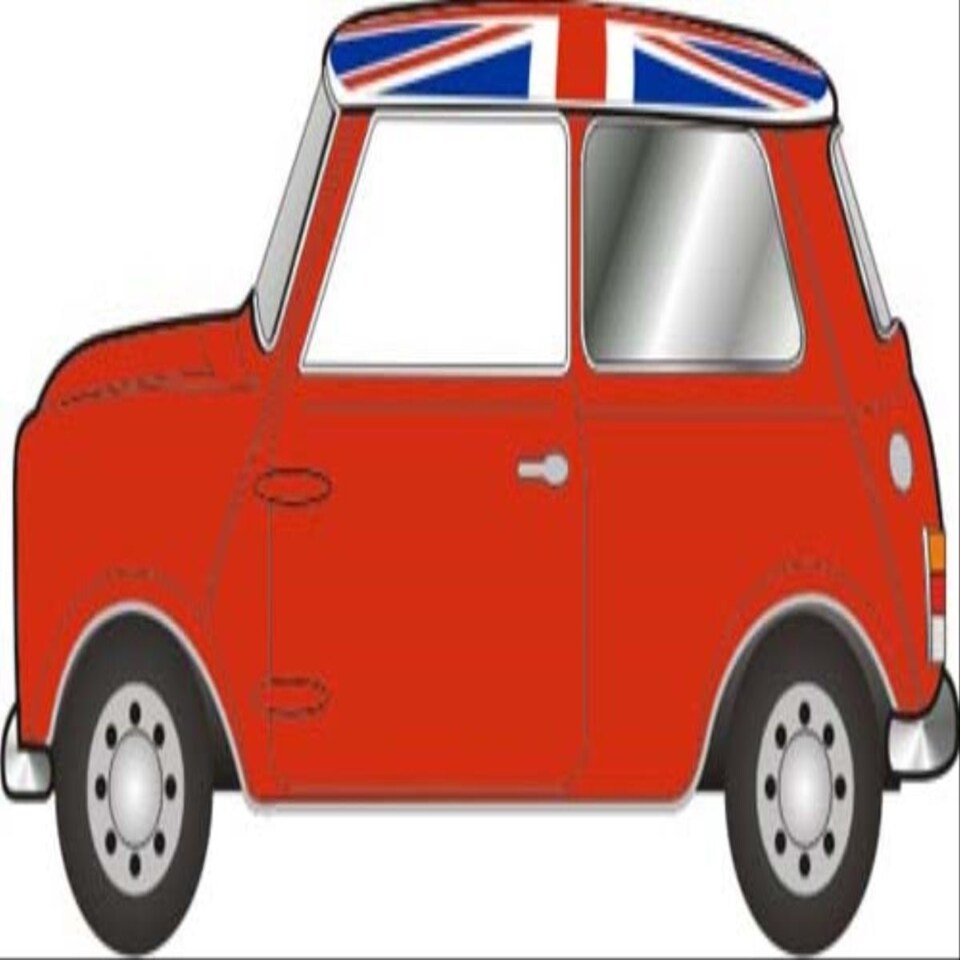 image 1 of Oxford Diecast Classic Mini Tartan Red / Union Flag