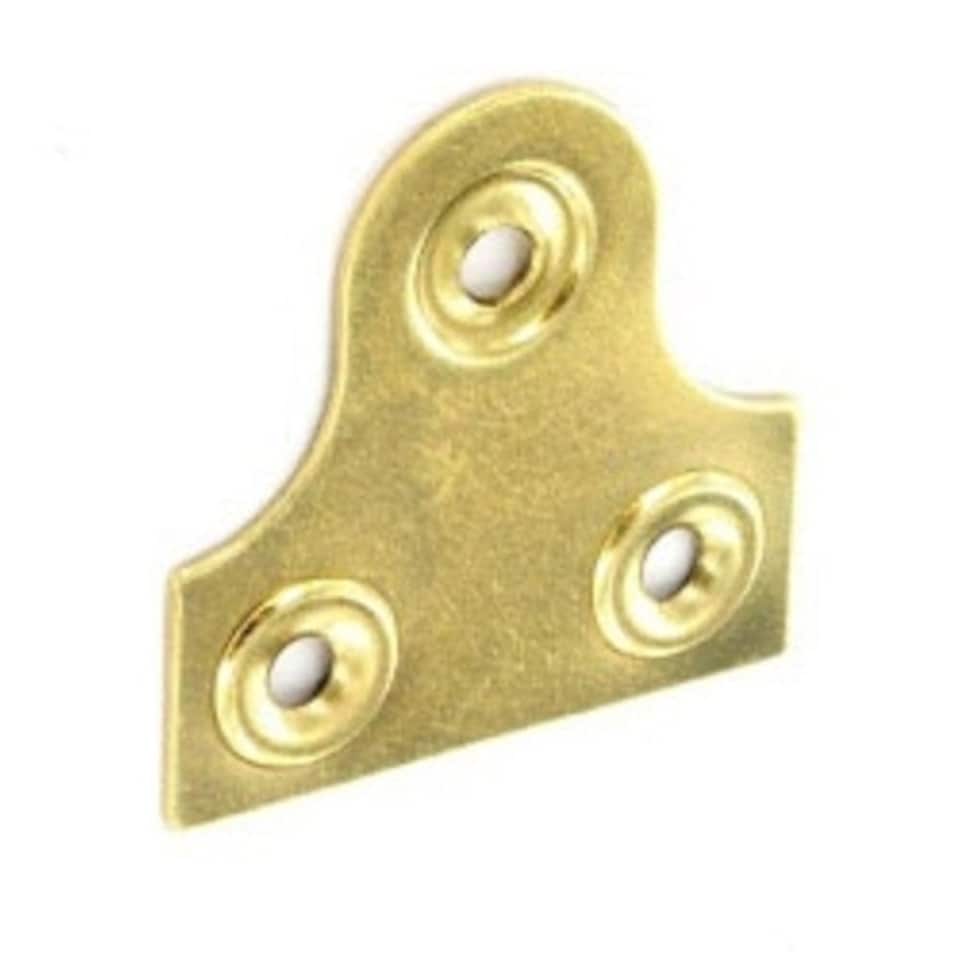 image 1 of Securit Plain Glass Fitting Plates (Pack Of 2) - Brass - 32mm
