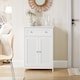 image 7 of SoBuy Bathroom Storage Cabinet with 2 Shutter Doors, White, 23.6x13.8x34.3 inches, 15 kg - FRG238-W
