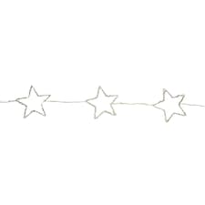 2.6m Set of 10 Star Curtain Lights 227 Warm White LEDs Microbrights String Lights