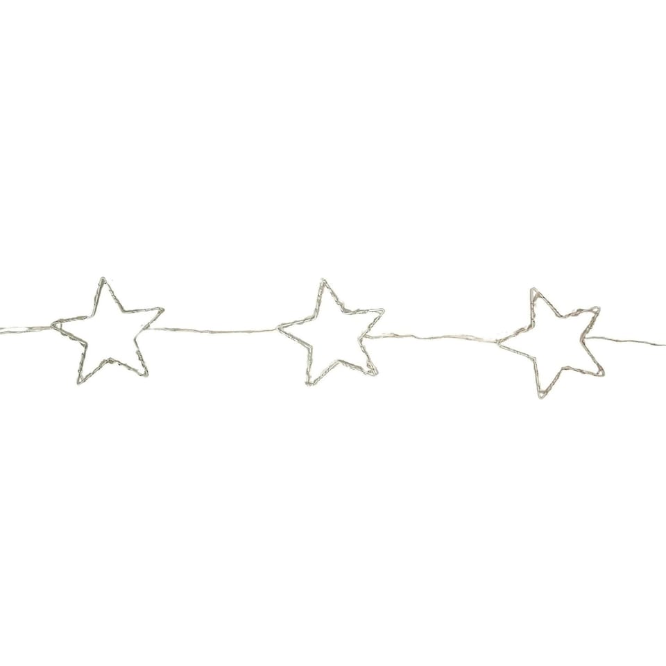 image 1 of 2.6m Set of 10 Star Curtain Lights 227 Warm White LEDs Microbrights String Lights