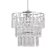 image 2 of Three Tier Acrylic Crystal Light Shade | Clear | Chrome | Medium | 1