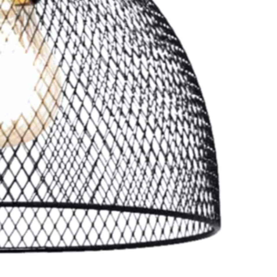 image 1 of Cassidy - Medium Black Mesh Easy Fit Metal Pendant Shade | Black | Medium | 1