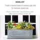 image 8 of Window Box Faux Lead Chelsea Trough Light Stone Garden Planter W22 H22 L60 cm, 29 ltrs Cap.