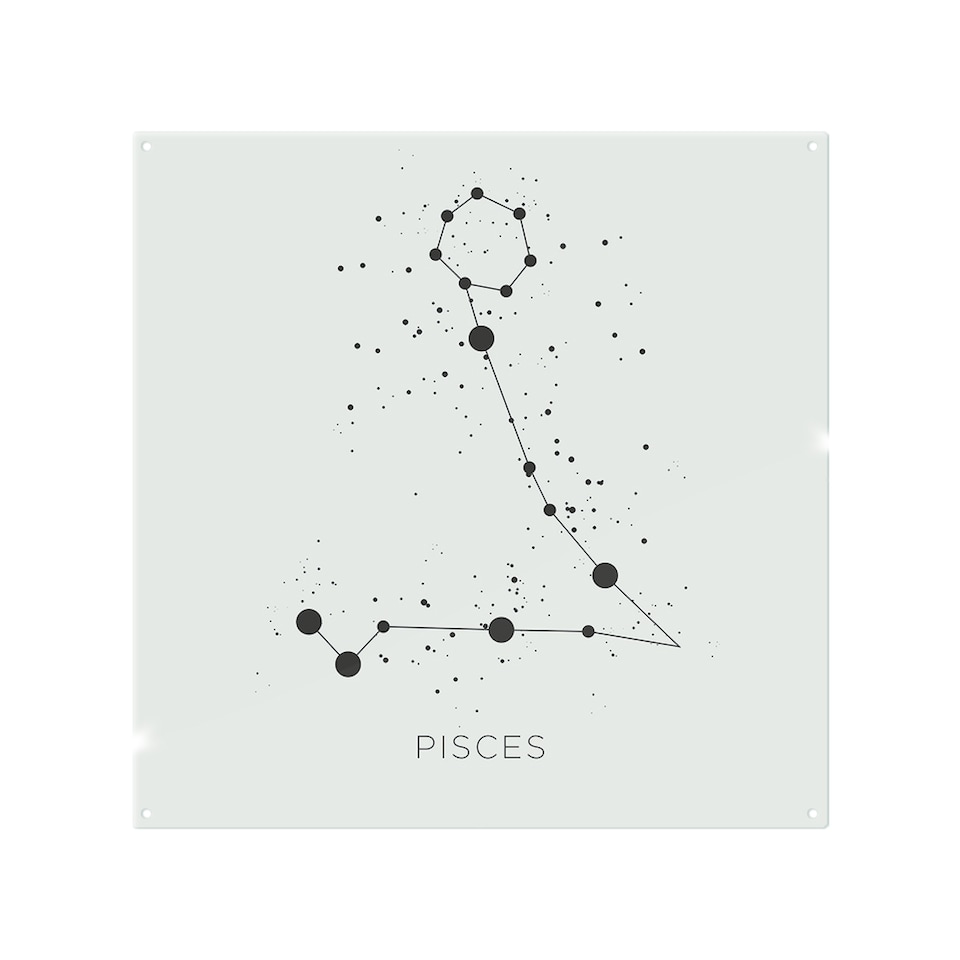 image 1 of Star Constellation Zodiac Pisces Dining Splash Back | White