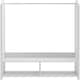 image 2 of Kids MDF Wooden Hanging Clothes Rail Wardrobe Storage Display Shelves & Mirror
