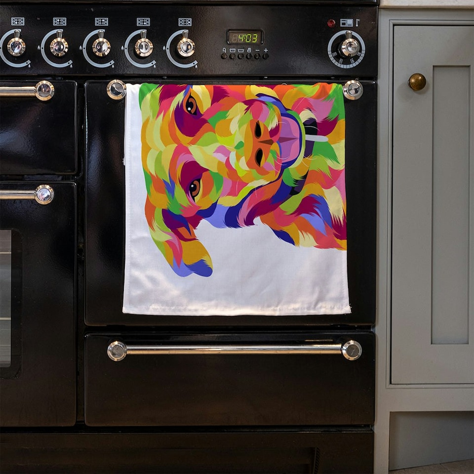 image 1 of Amazing Illustration of Dog Pop Art (Kitchen Towel)