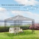 image 5 of Outsunny 3 x 3m Gazebo Canopy Roof Replacement Top Cover Spare Part Light Grey Top Cover Only