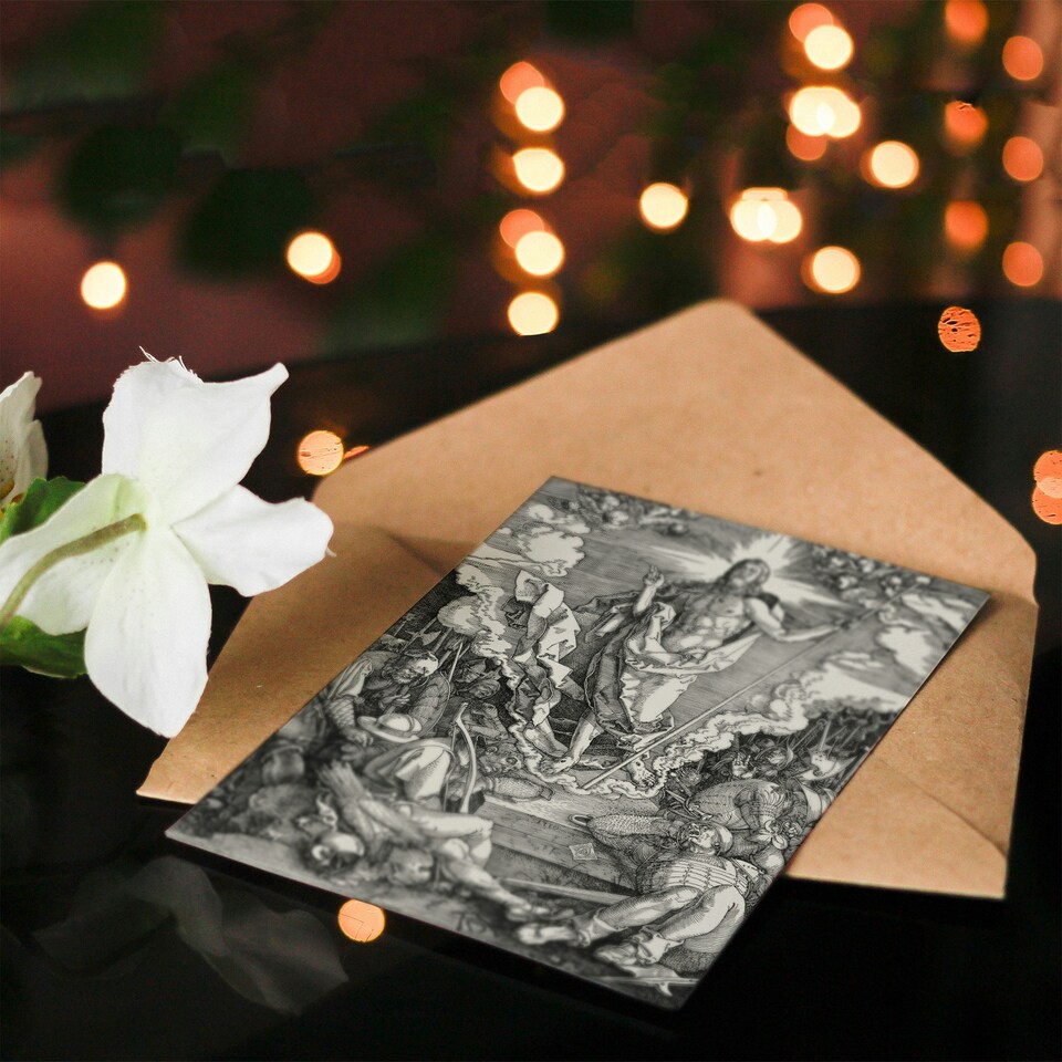 image 1 of Albrecht Durer Art Card Large Passion Series The Resurrection