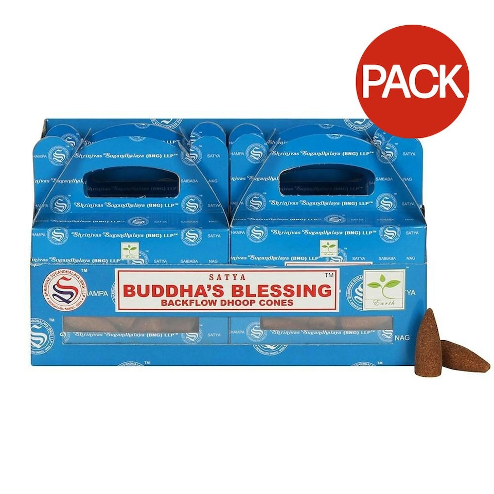 image 1 of Satya Buddhas Blessing Backflow Incense Cones (Pack Of 144) - Blue - One Size
