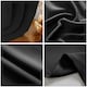 image 2 of Black Blackout Curtains - Eyelet Thermal Curtain  - 66 x 84 Inch Drop - 2 Panel | Black | One Size